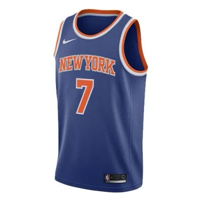 Nike Basketball Jersey/vest Sw Fan Edition Knicks Team Limited Nba Anthony No. 7 Blue