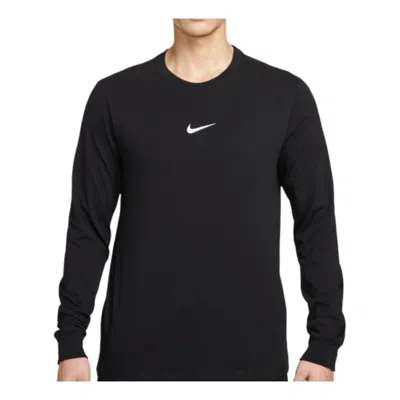 Nike Basketball Long-sleeve Shirt 'just Do It Anytime' In Black