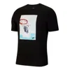 Nike Basketball Printing Sports Round Collar Male Black In Black