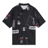 Nike Basketball Sports Lapel Short Sleeve Shirt Black
