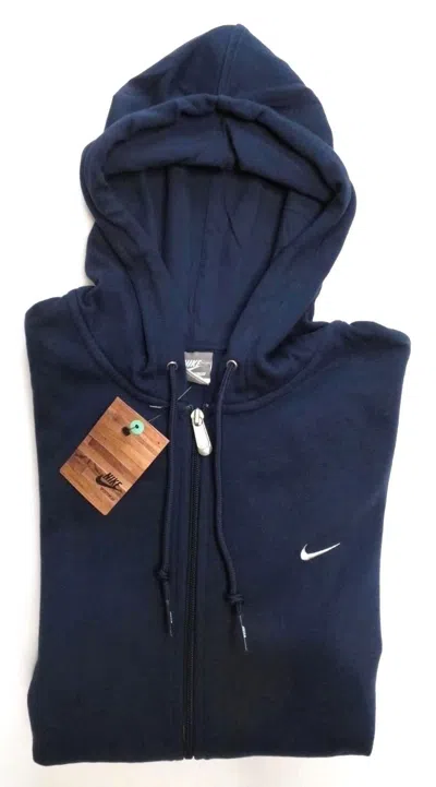 Pre-owned Nike Blue Sportswear Sweater Jacket Vintage 2008 Rare Deadstock Hoodie Med