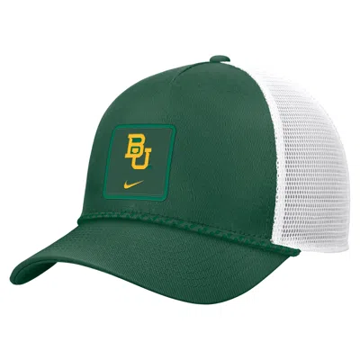 Nike Baylor Sideline Rope  Unisex College Trucker Adjustable Hat In Green