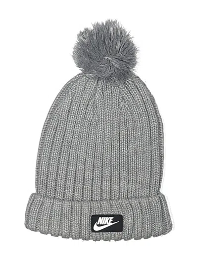 Pre-owned Nike Beanie Hat In Gray