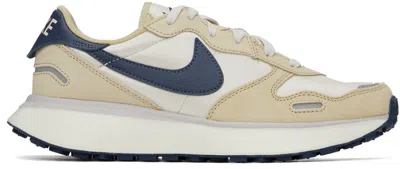 Nike Phoenix Waffle Suede And Leather-trimmed Canvas Sneakers In Orewood Brn/midnight