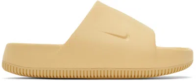 Nike Beige Calm Pool Slides In Sesame/sesame