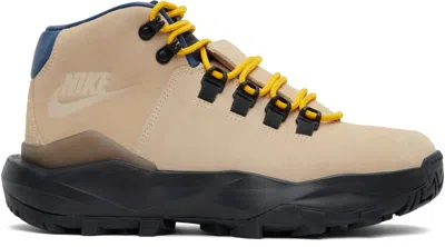 Nike Beige Cygnal Boots In Lt Orewood Brn/navy-