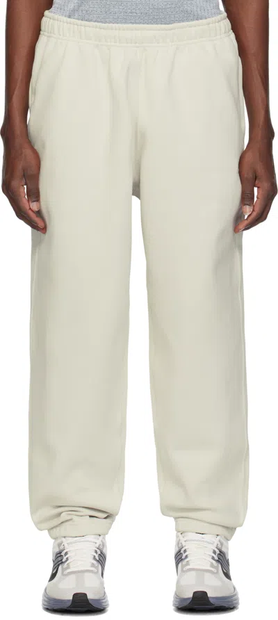 Nike Beige Solo Swoosh Sweatpants In Light Bone/white