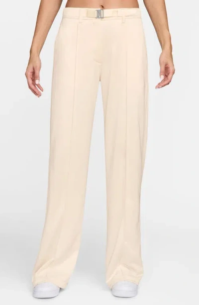 Nike Belted Pintuck Pants In White