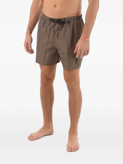 Nike Belted Swim Shorts In Brown