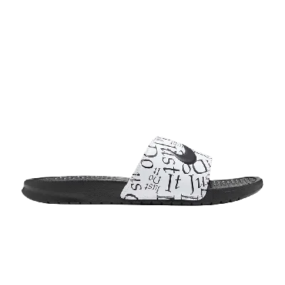 Pre-owned Nike Benassi Jdi Print 'just Do It' In Black
