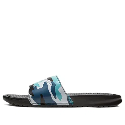 Nike Benassi Jdi Print Slide 'black Blue Camo'