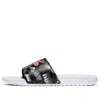 Nike Benassi Jdi Print White Black Slippers 'white Black'