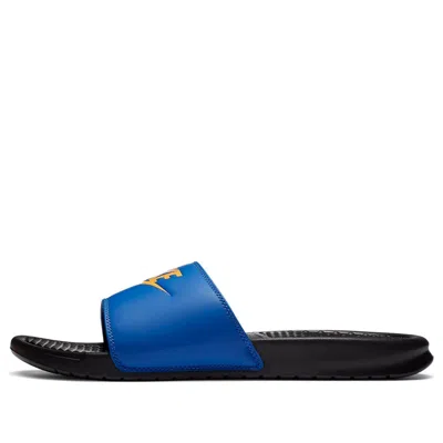 Nike Benassi Jdi Slides 'laser Orange Royal' In Black