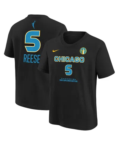 Nike Kids' Big Boys And Girls Angel Reese Black Chicago Sky 2024 Wnba Draft Name Number T-shirt