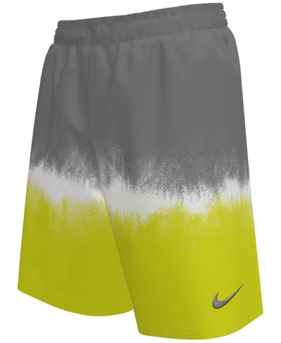 Nike Kids' Big Boys 7" Dip Dye Volley Swim Shorts In Volt