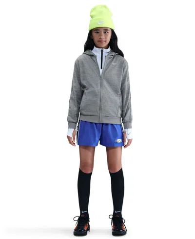 Nike Kids' Big Boys And Big Girls 4-20 Full-zip Hoodie Sweatshirt In Gray