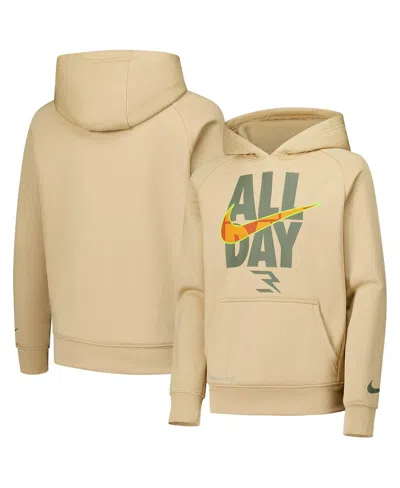 Nike Kids' Big Boys And Girls 3brand By Russell Wilson Tan All-day Performance Pullover Hoodie