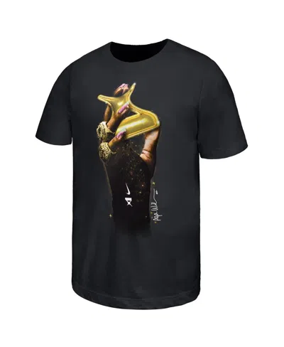 Nike Kids' Big Boys And Girls A'ja Wilson Black Las Vegas Aces Player Core T-shirt