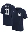 Nike Big Boys And Girls Anthony Volpe Navy New York Yankees Player Name Number T-shirt In Navy
