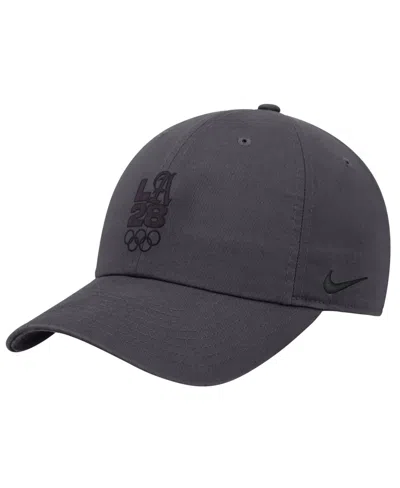 Nike Kids' Big Boys And Girls Anthracite La28 Summer Olympics Club Adjustable Hat In Black