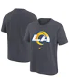Nike Big Boys And Girls Anthracite Los Angeles Rams Primary Logo Legend T-shirt In Gray