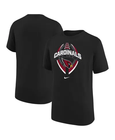Nike Kids' Big Boys And Girls Black Arizona Cardinals Icon Legend T-shirt