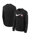 Nike Big Boys And Girls Black Atlanta Hawks Swoosh Long Sleeve T-shirt In Black