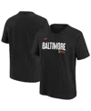 Nike Big Boys And Girls Black Baltimore Orioles City Connect Wordmark T-shirt In Black