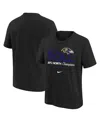 Nike Big Boys And Girls Black Baltimore Ravens 2024 Afc North Division Champions Locker Room Trophy Colle In Black