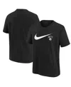 Nike Big Boys And Girls Black Brooklyn Nets Swoosh T-shirt In Black