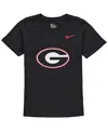 Nike Big Boys And Girls Black Georgia Bulldogs Cotton Logo T-shirt