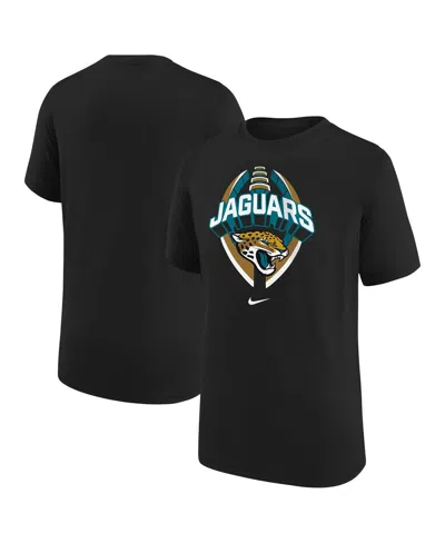 Nike Kids' Big Boys And Girls Black Jacksonville Jaguars Icon Legend T-shirt