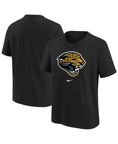 Nike Kids' Big Boys And Girls Black Jacksonville Jaguars Throwback Logo Legend T-shirt