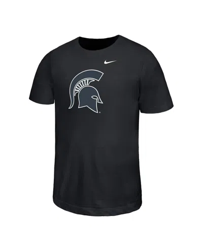 Nike Kids' Big Boys And Girls Black Michigan State Spartans Legend Color Pop Performance T-shirt