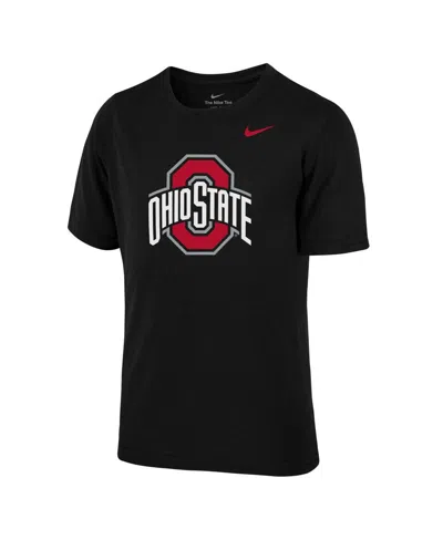 Nike Kids' Big Boys And Girls Black Ohio State Buckeyes Legend T-shirt