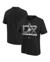 Nike Big Boys And Girls Black Philadelphia Eagles Super Bowl Lix Champions T-shirt In Black