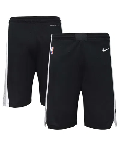 Nike Kids' Big Boys And Girls San Antonio Spurs Swingman Performance Shorts – Icon Edition In Black