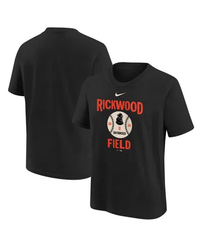 Nike Kids' Big Boys And Girls Black San Francisco Giants 2024 Rickwood Classic T-shirt