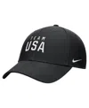 Nike Big Boys And Girls Black Team Usa Club Dri-fit Ripstop Adjustable Hat In Black