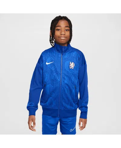 Nike Kids' Big Boys And Girls Blue Chelsea 2025/26 Academy Pro Anthem Full-zip Jacket