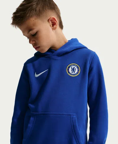 Nike Kids' Big Boys And Girls Blue Chelsea Club Hoodie