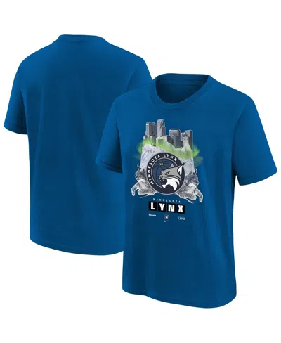 Nike Kids' Big Boys And Girls Blue Minnesota Lynx Original Content T-shirt