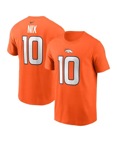 Nike Kids' Big Boys And Girls Bo Nix Orange Denver Broncos 2024 Nfl Draft Name Number T-shirt