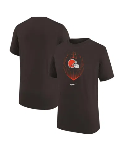 Nike Kids' Big Boys And Girls Brown Cleveland Browns Legend Icon T-shirt