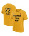 Nike Big Boys And Girls Caitlin Clark Gold Indiana Fever Name Number T-shirt In Yellow