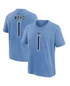 Nike Big Boys And Girls Cam Ward Navy Tennessee Titans 2025 Nfl Draft First Round Pick Name Number T-shir In Blue