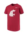 Nike Big Boys And Girls Crimson Washington State Cougars Cotton Logo T-shirt In Crimson