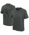 Nike Big Boys And Girls Francisco Alvarez Charcoal New York Mets Fuse City Connect Name Number T-shirt In Gray