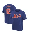 Nike Big Boys  Francisco Lindor Royal New York Mets Home Player Name And Number T-shirt In Blue