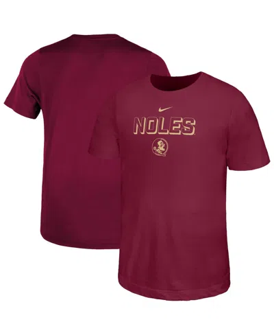 Nike Kids' Big Boys And Girls Garnet Florida State Seminoles Legend Performance T-shirt In Purple